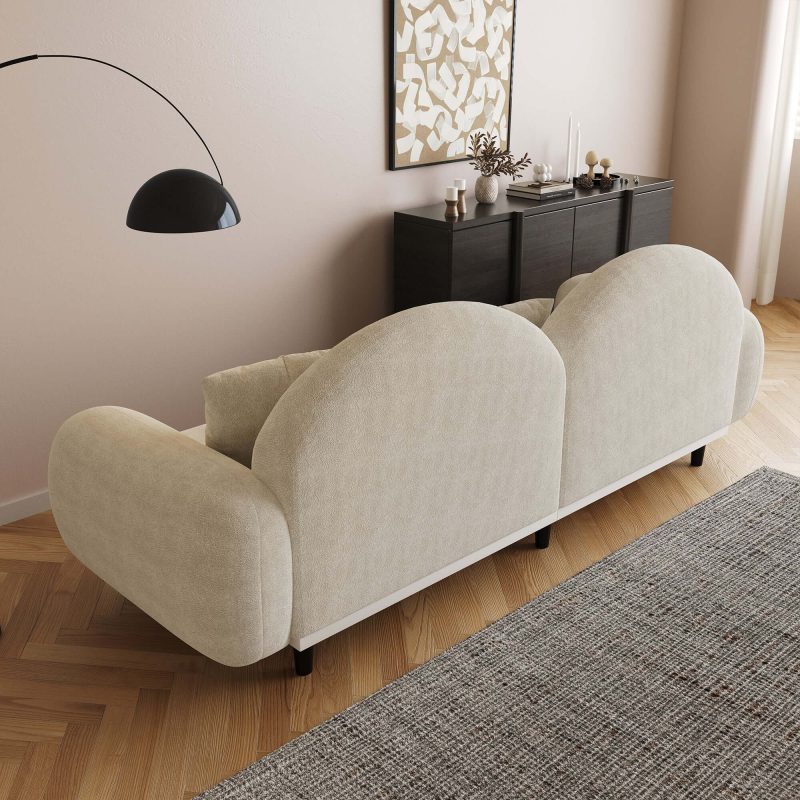 JASIWAY 84" Sherpa Modern Upholstered Sofa