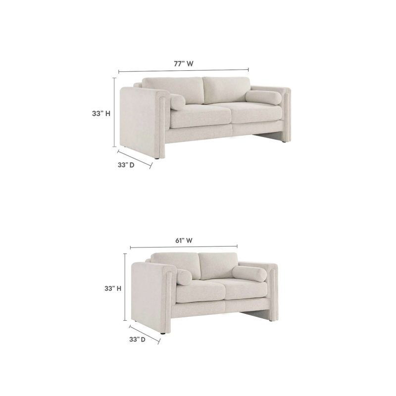 JASIWAY Modern Modular Sectional Sofa with Two Fabric Options