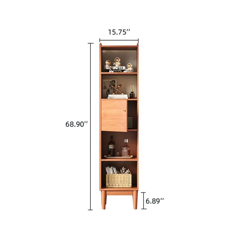 JASIWAY Wooden Bookcase Combo Multifunctional Storage and Display Cabinet