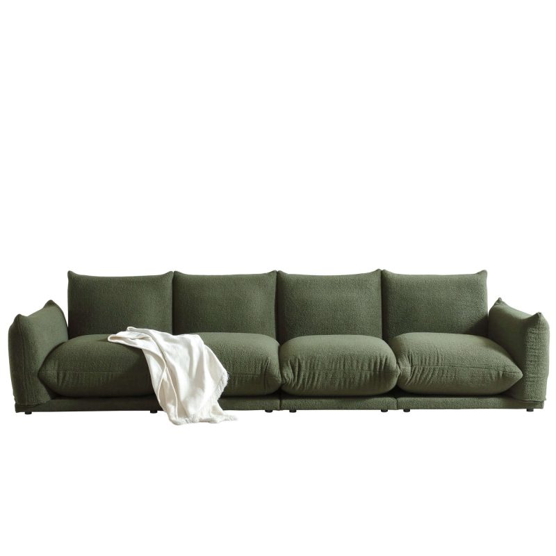 JASIWAY Modern Modular Cloud Sectional Couch Lambswool Fabric Chaise Oversized Sofa