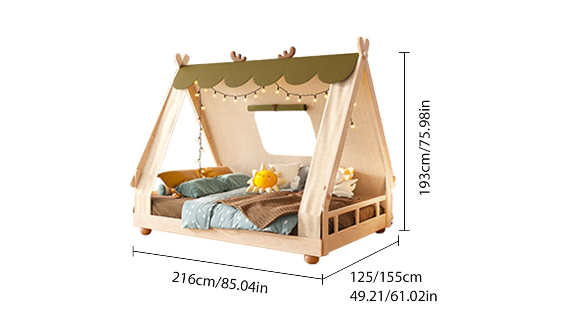 Dimension of Children's Bed Creative Treehouse Design