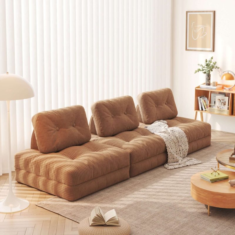 JASIWAY Individual Convertable Floor Couch Living Room Modular Sofa