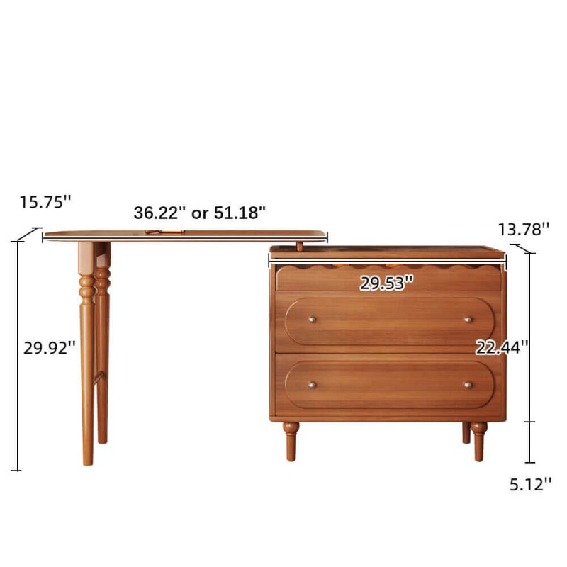 JASIWAY Expandable Solid Wood Makeup Table Organizer