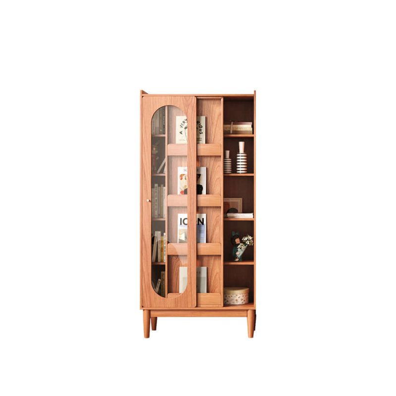 JASIWAY Wooden Bookcase Combo Multifunctional Storage and Display Cabinet