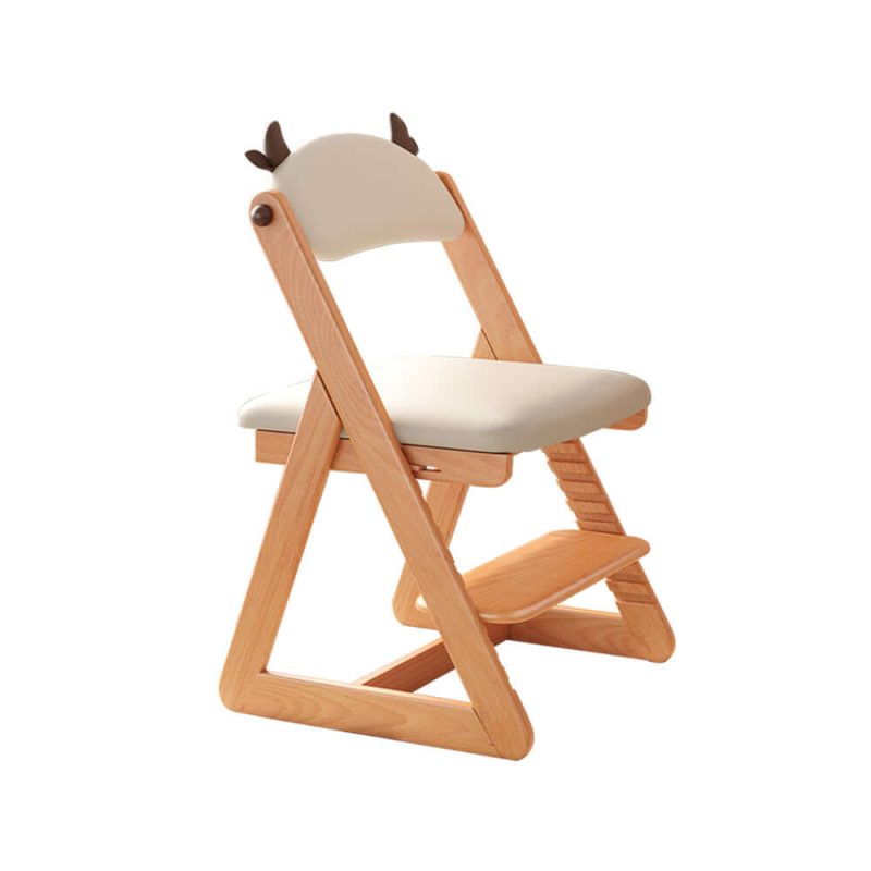 JASIWAY Adjustable Height Writing Chair Learning Chair with Backrest