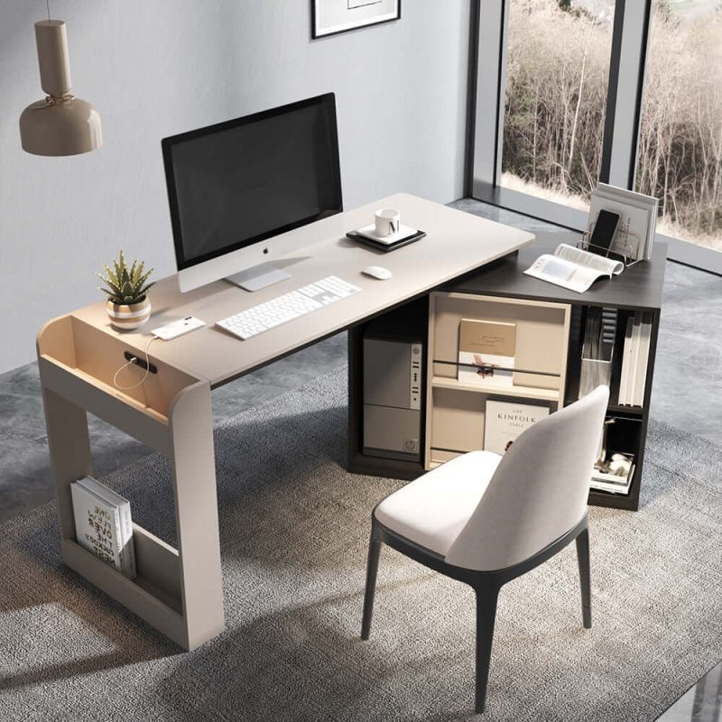 JASIWAY Home Office Desk Luxury Corner Desk L-Shaped