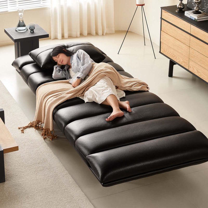 JASIWAY Living Room Double Sided Sofa with Leather Upholstery