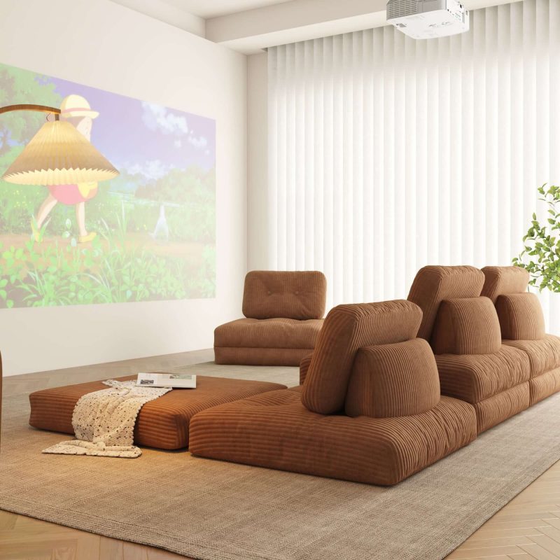 JASIWAY Individual Convertable Floor Couch Living Room Modular Sofa