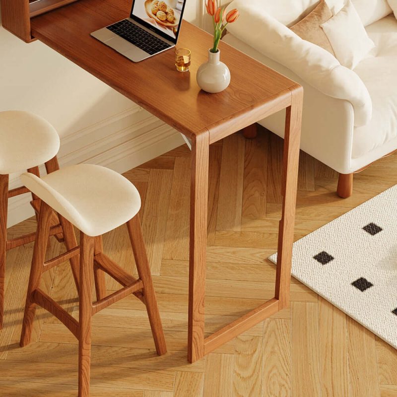 JASIWAY Foldable Solid Wood Bar Table Organizer
