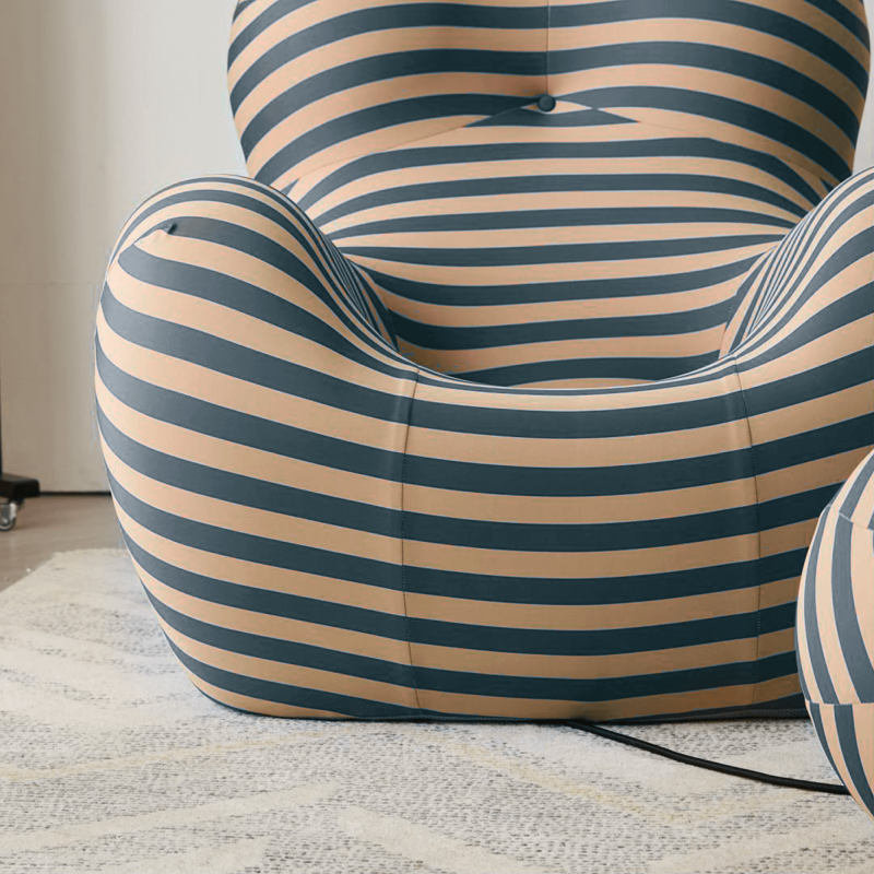 JASIWAY Creative Single Lounge Sofa Chair with Ottoman