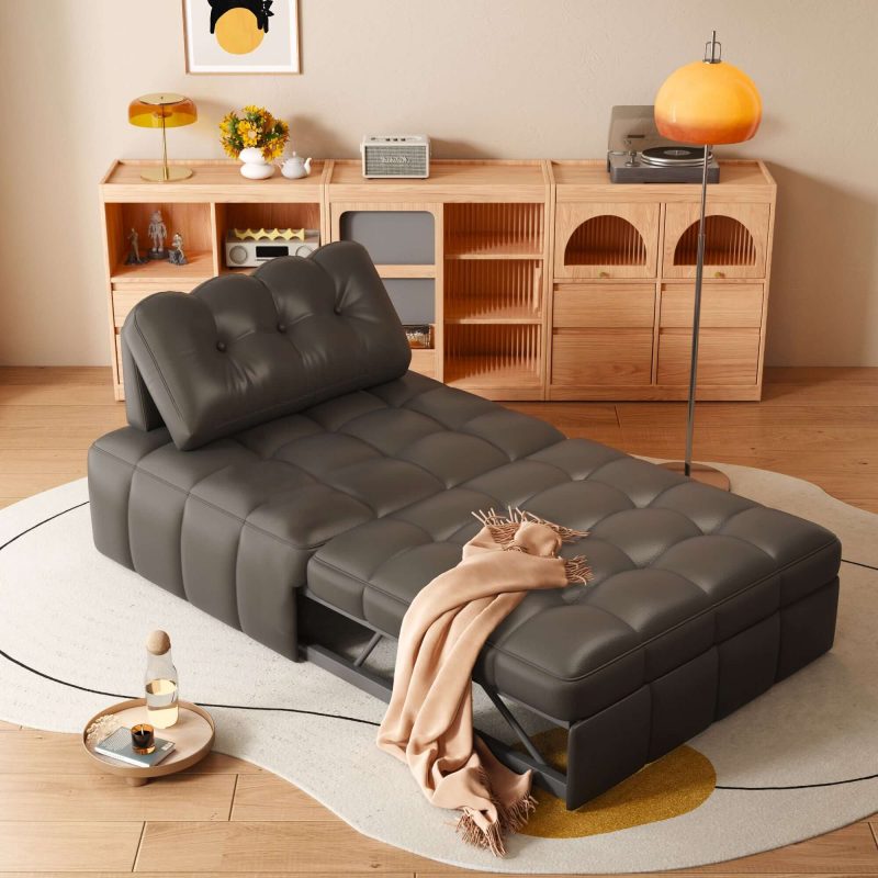JASIWAY Modern Convertible Sofa Bed Easily Switch Between Couch and Bed