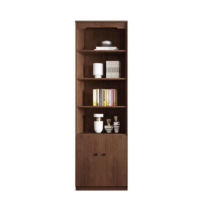 JASIWAY Modern Floor-to-Ceiling Bookshelf with Doors - Modular Storage Cabinet