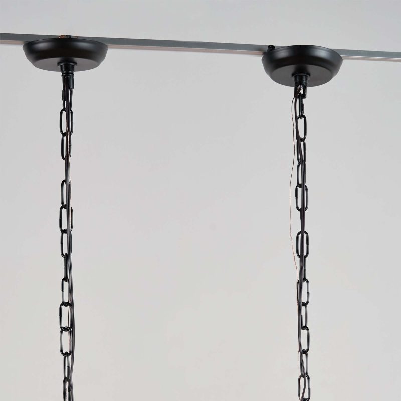 JASIWAY 6-light Chandelier Rustic Pendant Light with Wood Accents