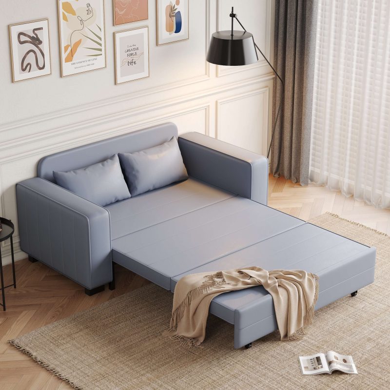 JASIWAY 63" Pull-out Sleeper Sofa Bed with Storage