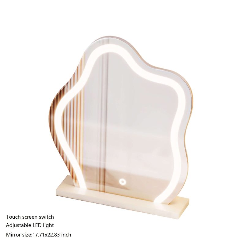 JASIWAY Round LED Light Makeup Mirror