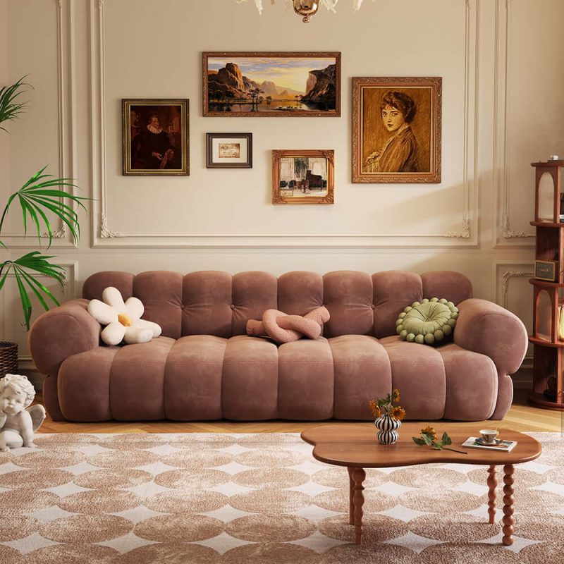 JASIWAY Vintage Marshmallow Sofa Ultimate Comfort and Support
