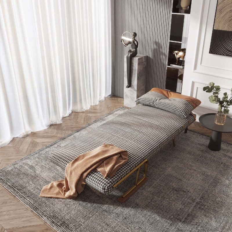 JASIWAY 33.5" Convertible Sofa Upholstered Fabric Modern Style Sofa Bed