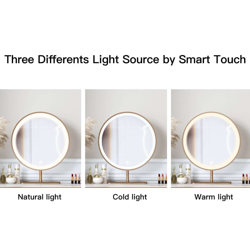 JASIWAY Round LED Light Makeup Mirror