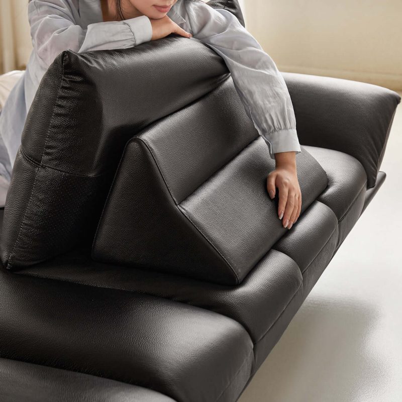 JASIWAY Living Room Double Sided Sofa with Leather Upholstery