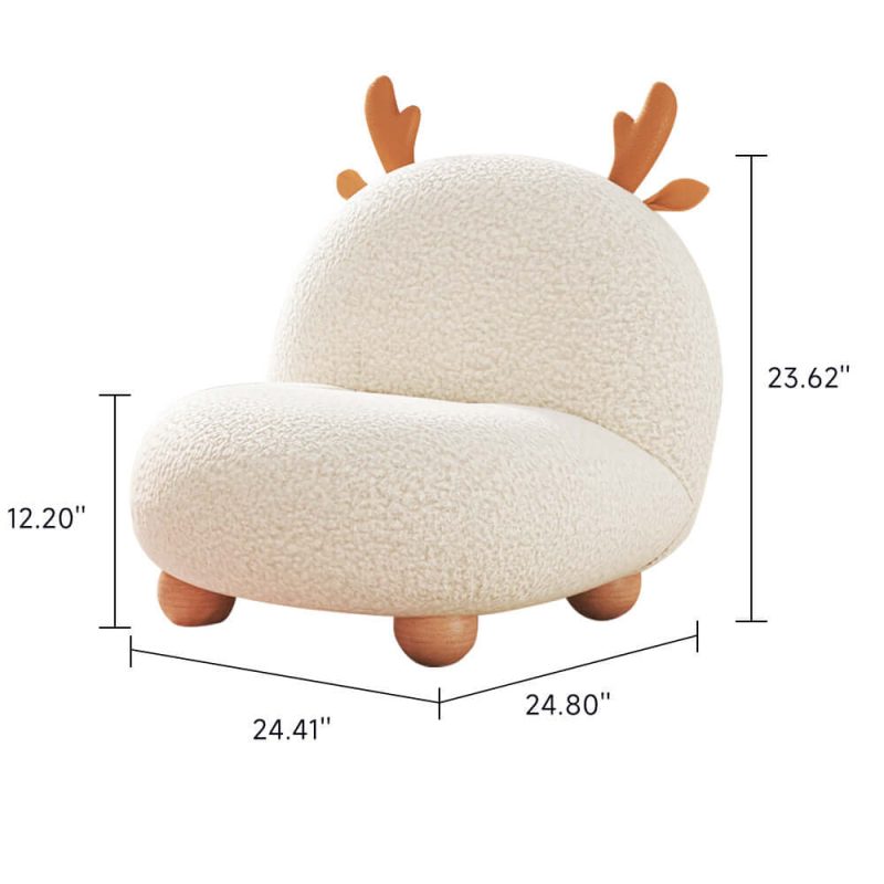JASIWAY Little Deer Kids Lazy Sofa Sofa Stool Chair