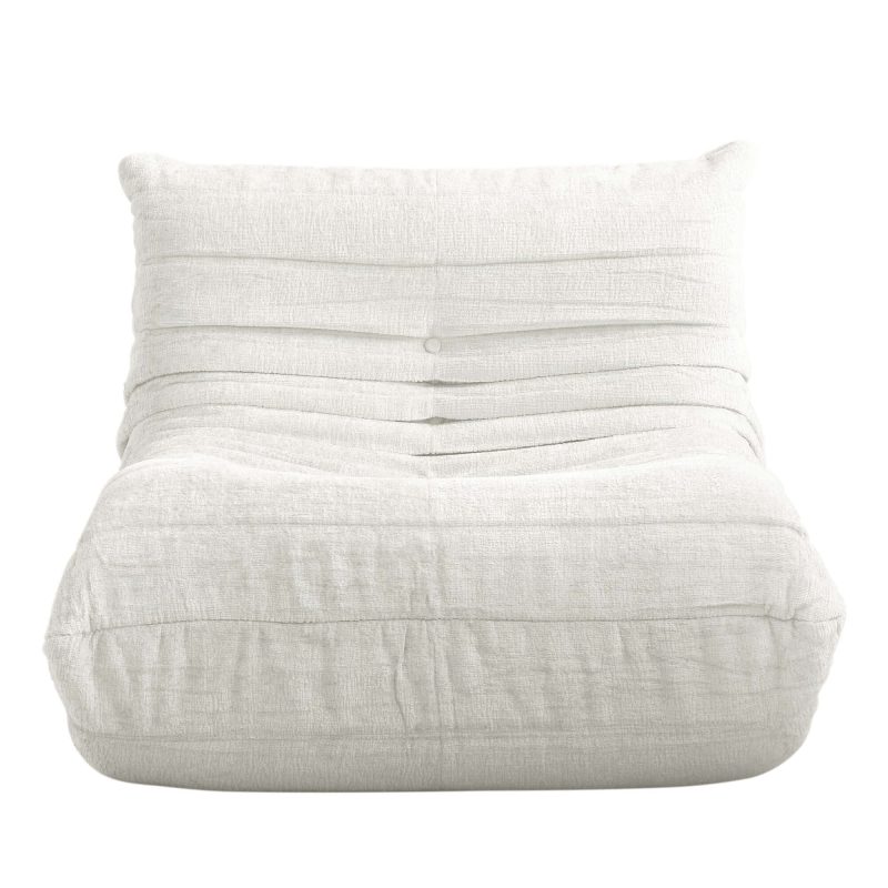 JASIWAY Lazy Compressed Foam Floor Couch Chenille Togo Sofa