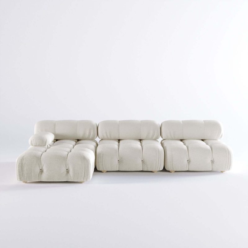 JASIWAY Velvet  3 Seaters Left or Right Hand Facing Sofa & Chaise