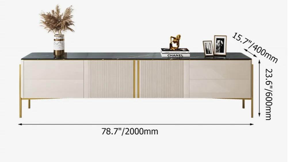 Dimension of Light Luxury Modern Rectangle TV Stand