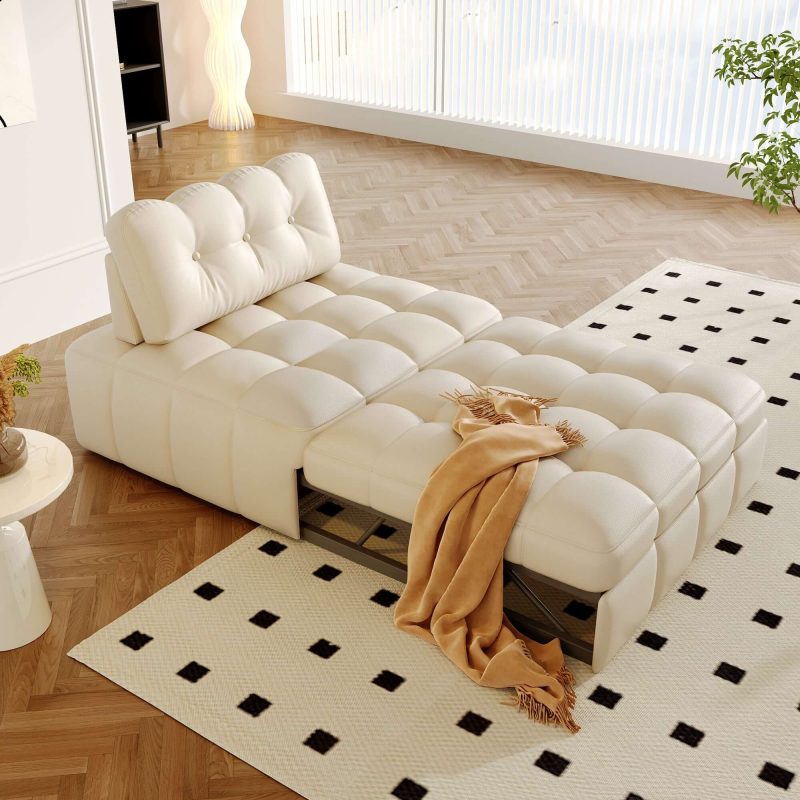 JASIWAY Modern Convertible Sofa Bed Easily Switch Between Couch and Bed