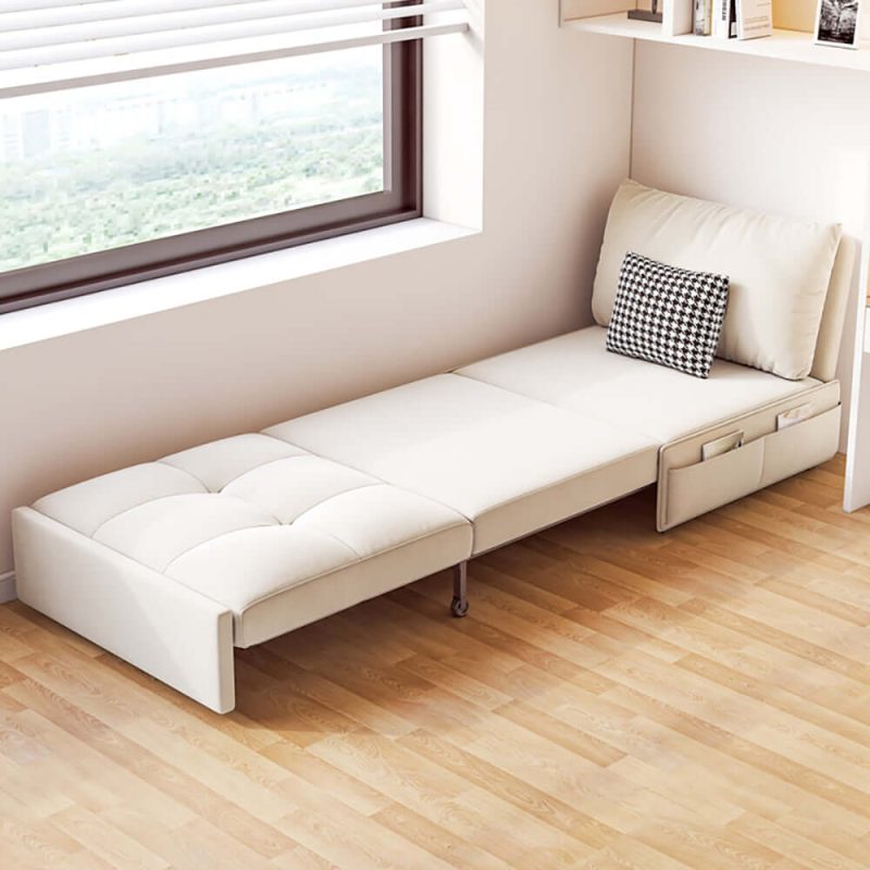 JASIWAY Single Seat Pullout Sofa Bed with Side Pockets