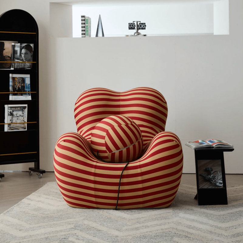 JASIWAY Creative Single Lounge Sofa Chair with Ottoman