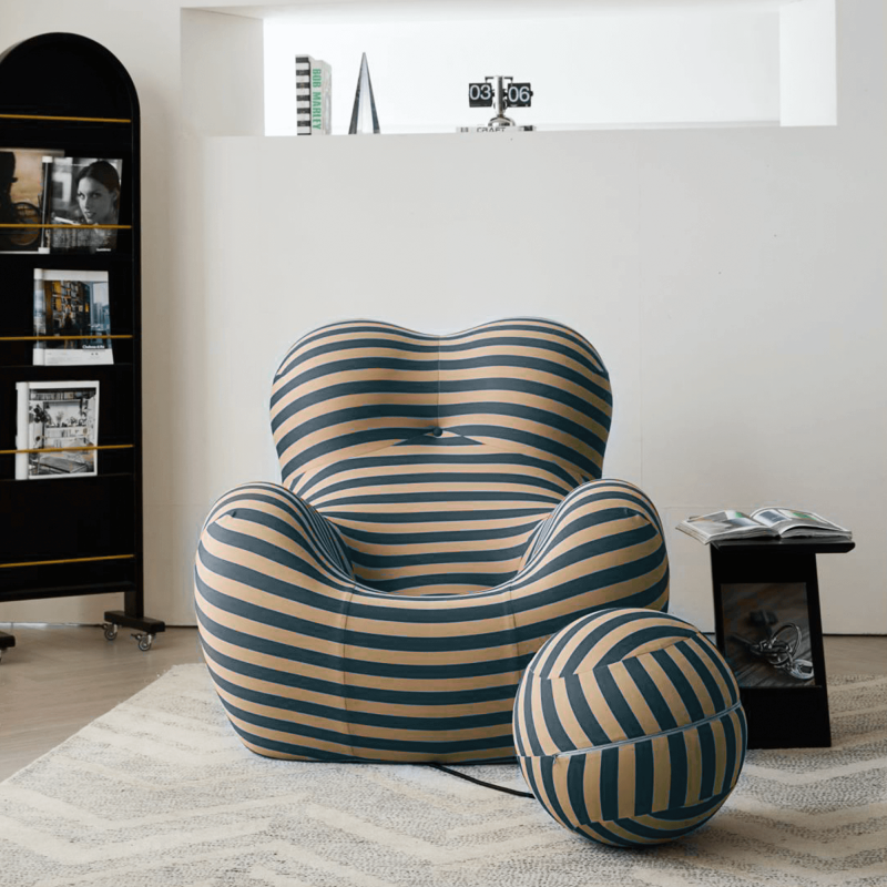 JASIWAY Creative Single Lounge Sofa Chair with Ottoman