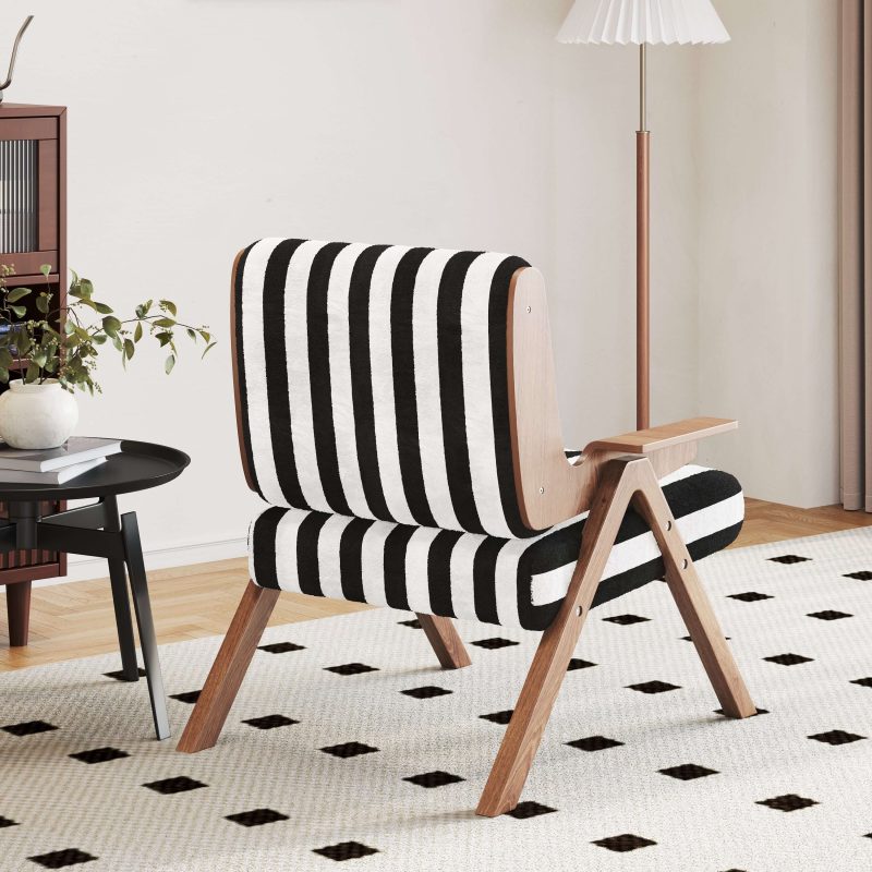 JASIWAY Upholstered Velvet Leisure Chair with Armrest