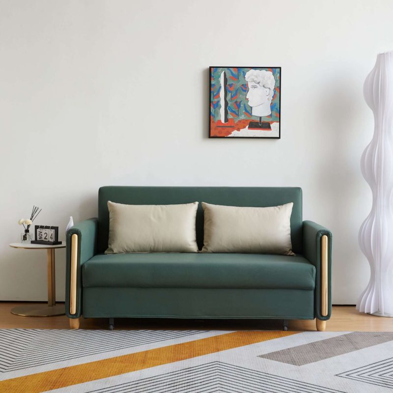 JASIWAY 3 in 1 Sleeper Sofa Convertible Pull Out Couch Bed with Storage