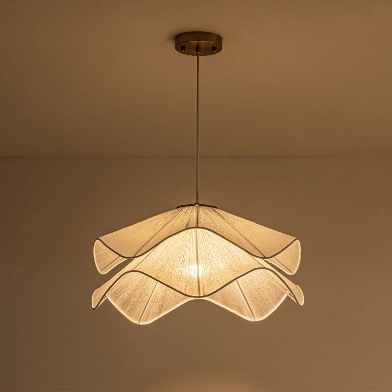 JASIWAY Light Dimmable Geometric Fabric Chandelier
