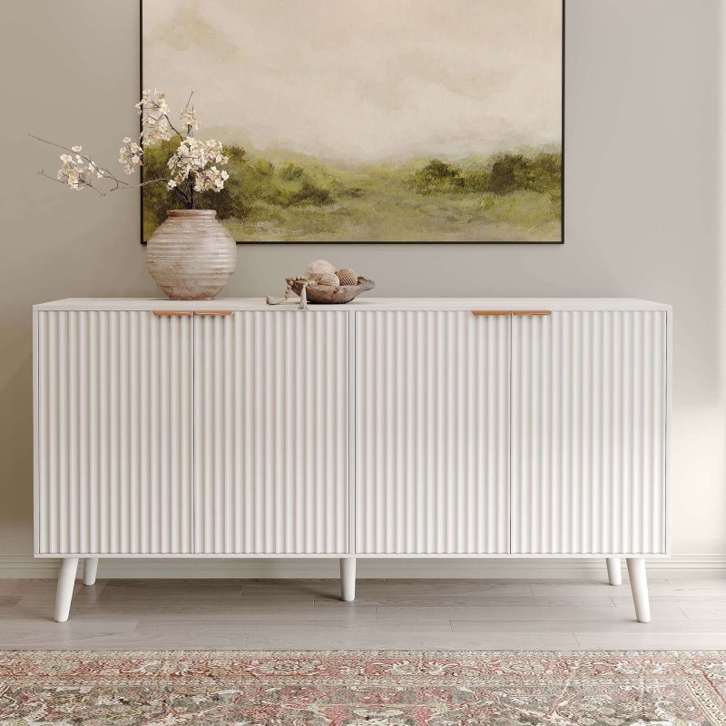 JASIWAY Modern Sideboard Buffet Cabinet with Adjustable Shelves