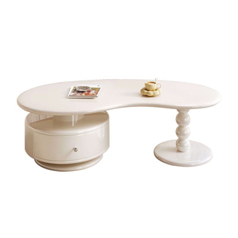 JASIWAY Modern Creative White Coffee Table with Storage