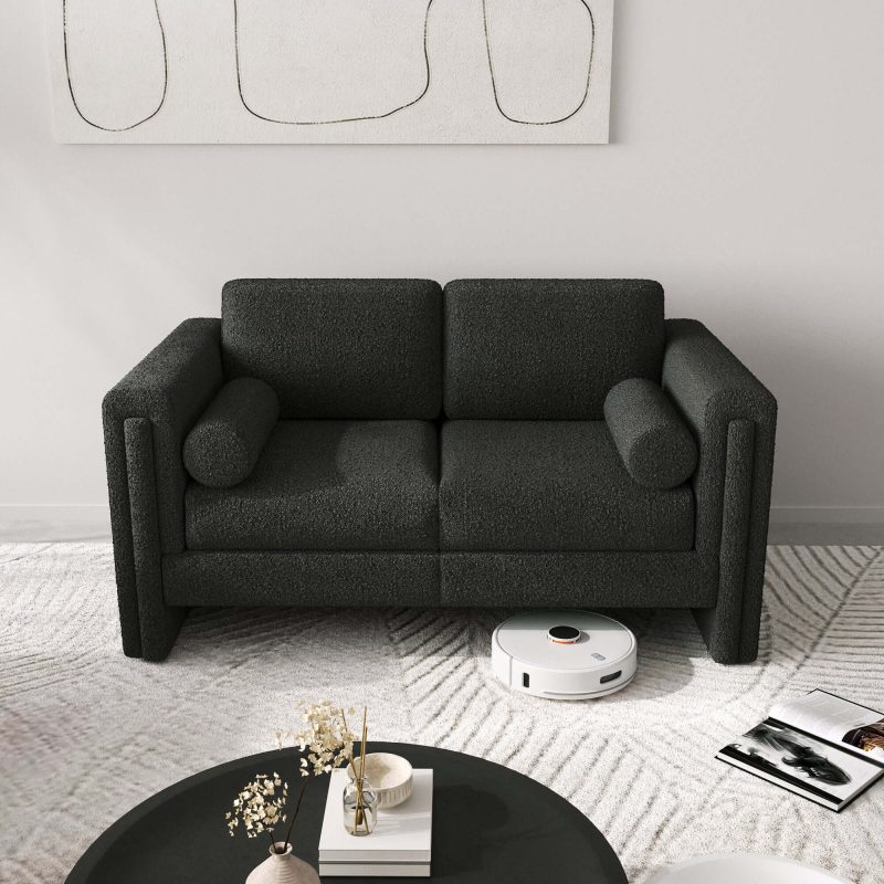 JASIWAY Fabric Loveseat Upholstered Two-Seater Sofa
