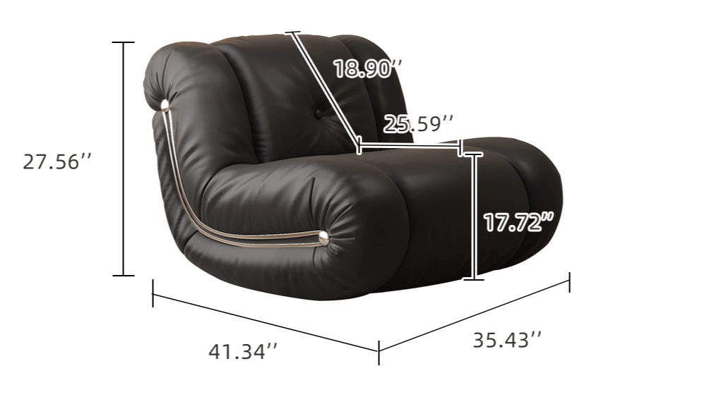 Dimension of Rocking Sofa Leisure Chair Recliner Single Sofa with Comfortable Backrest