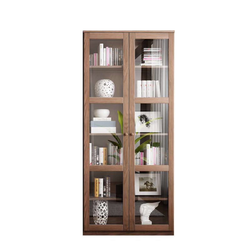 JASIWAY Modern Floor-to-Ceiling Bookshelf with Doors - Modular Storage Cabinet