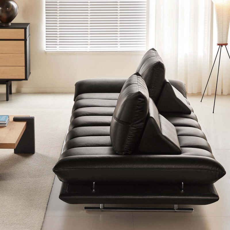 JASIWAY Living Room Double Sided Sofa with Leather Upholstery