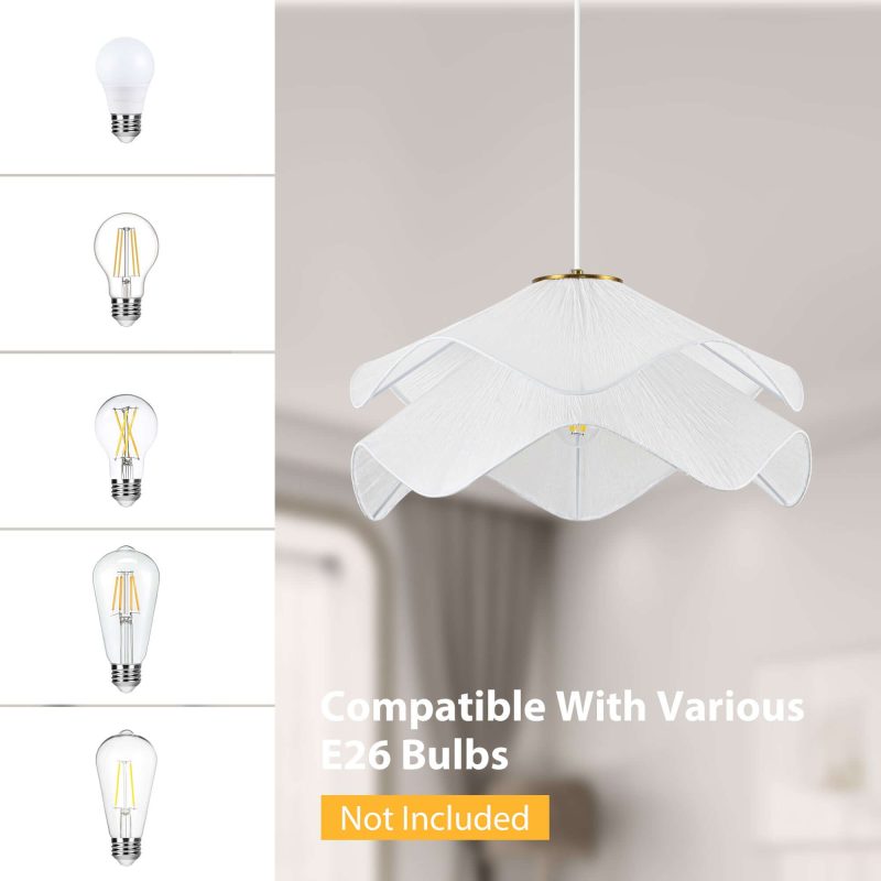 JASIWAY Light Dimmable Geometric Fabric Chandelier