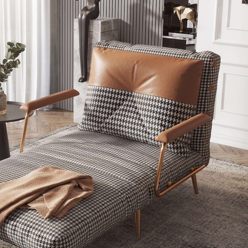 JASIWAY 33.5" Convertible Sofa Upholstered Fabric Modern Style Sofa Bed