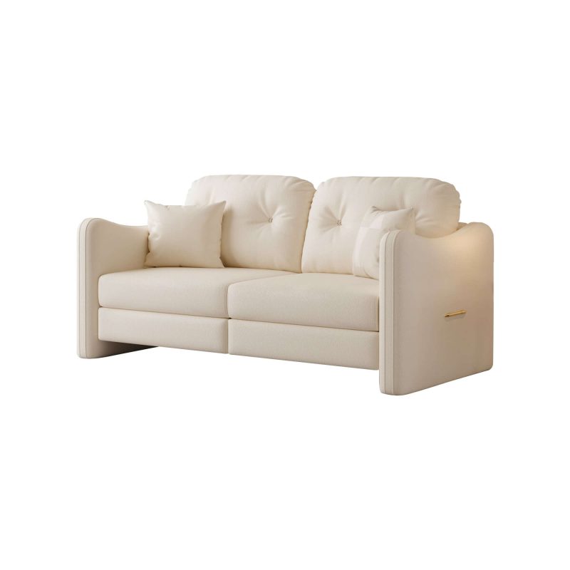 JASIWAY 62.2”Modern Living Room Beige Sofa
