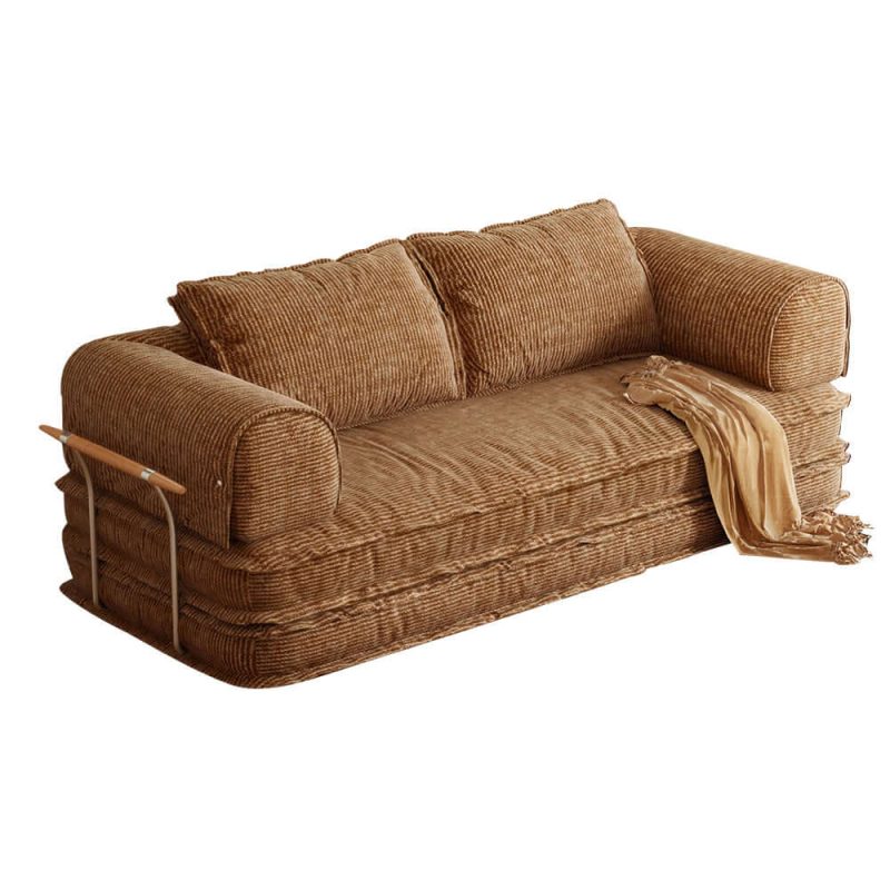 JASIWAY Freely Configurable Modular Futons Foldable Floor Couch Bed Sleeper Sofas with Corduroy Fabric