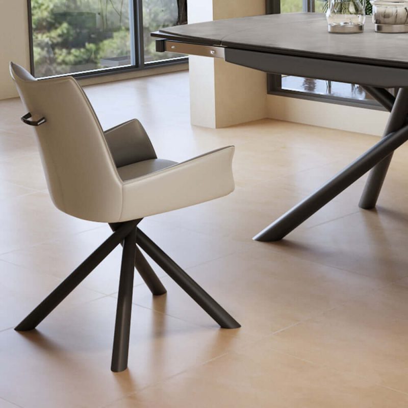 JASIWAY Modern Upholstered Dining Chair Set of 2 Faux Leather