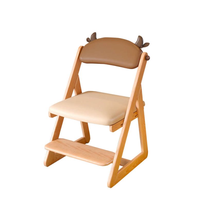 JASIWAY Adjustable Height Writing Chair Learning Chair with Backrest