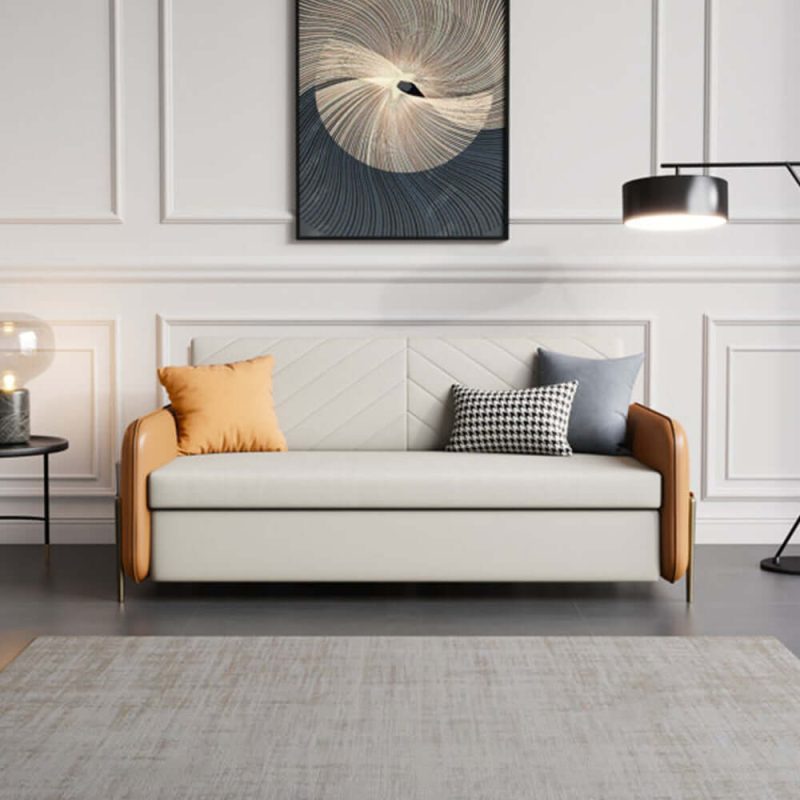 JASIWAY 67in Modern Pull Out Convertible Sofa Bed With Storage Pocket