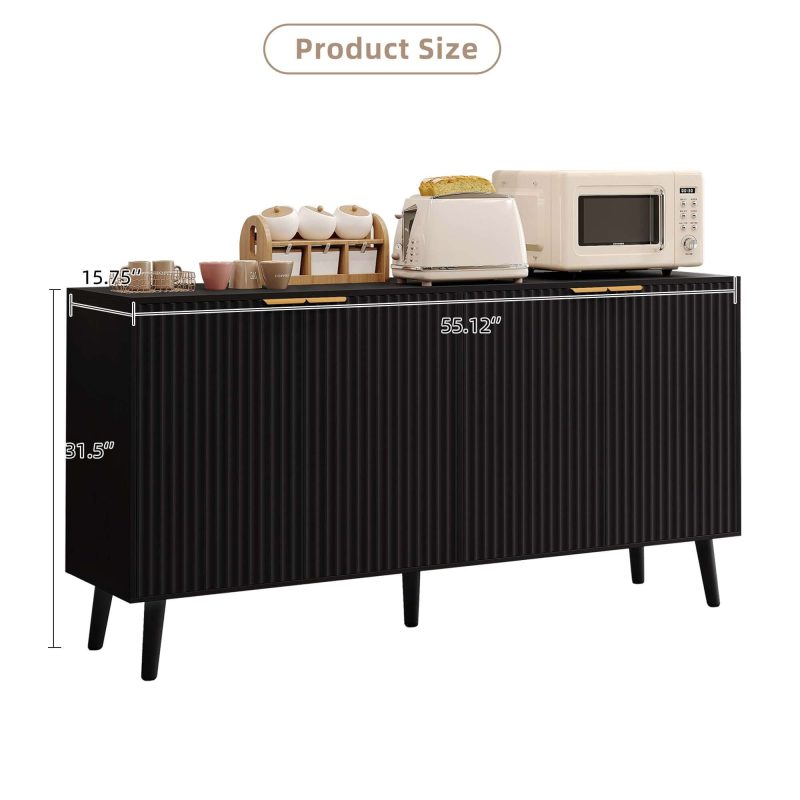 JASIWAY Modern Sideboard Buffet Cabinet with Adjustable Shelves