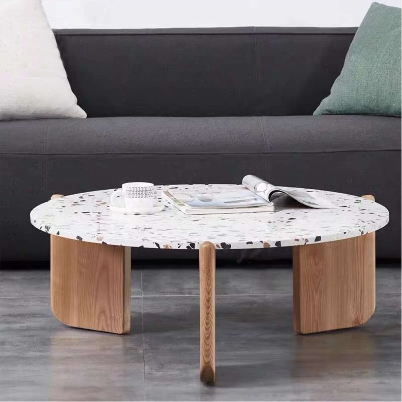 JASIWAY Modern Creative Terrazzo End Table Coffee Side Table Set