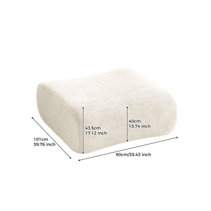 JASIWAY Modern Teddy Velvet Upholstered Sectional Sofa Modular Sofa
